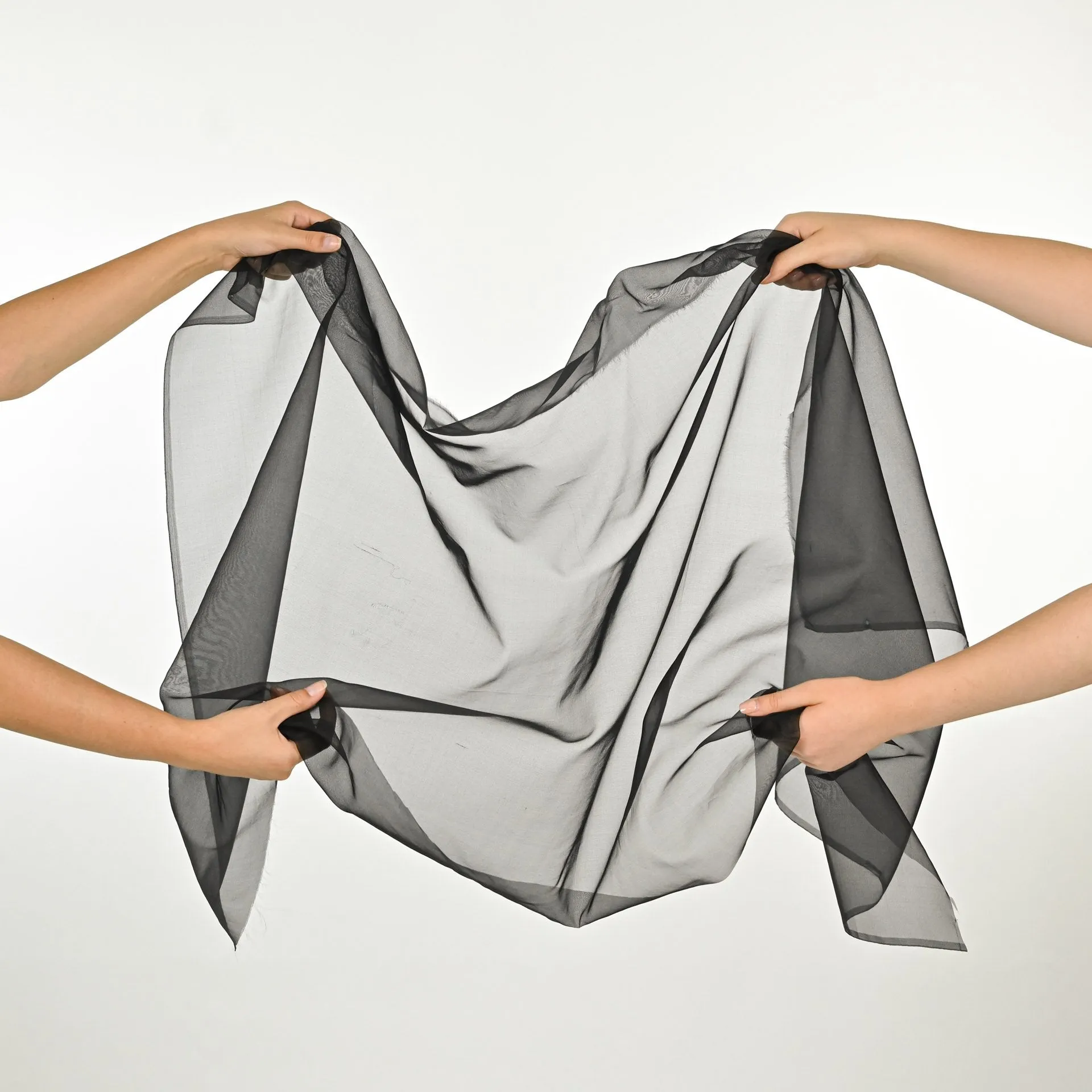 Black Organza Fabric 98875